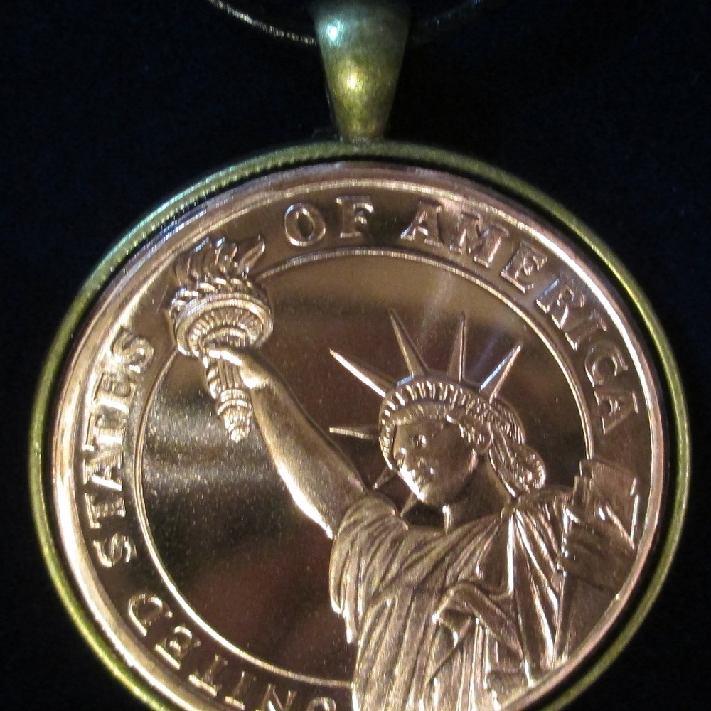 Statue of Liberty Leather Chord Necklace